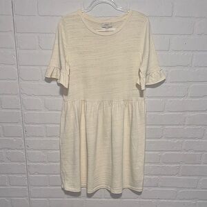 LOFT Cream Knit Midi Dress